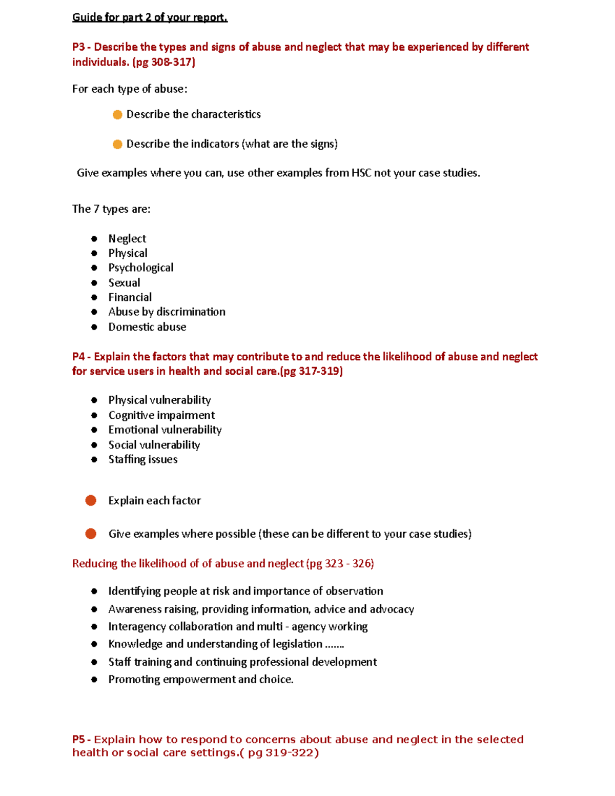 P3, P4, P5, M2, D2 Guide - USFUL - Guide For Part 2 Of Your Report. P3 ...