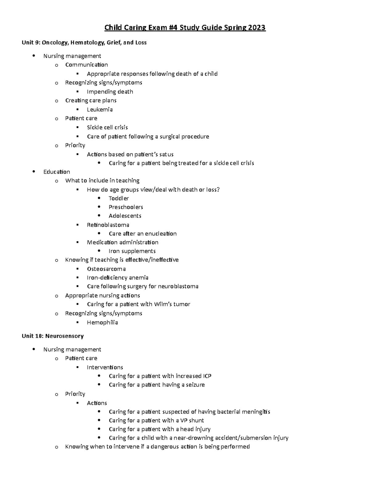 Child+Caring+Exam+4+Study+Guide+Spring+2023 - Child Caring Exam #4 ...
