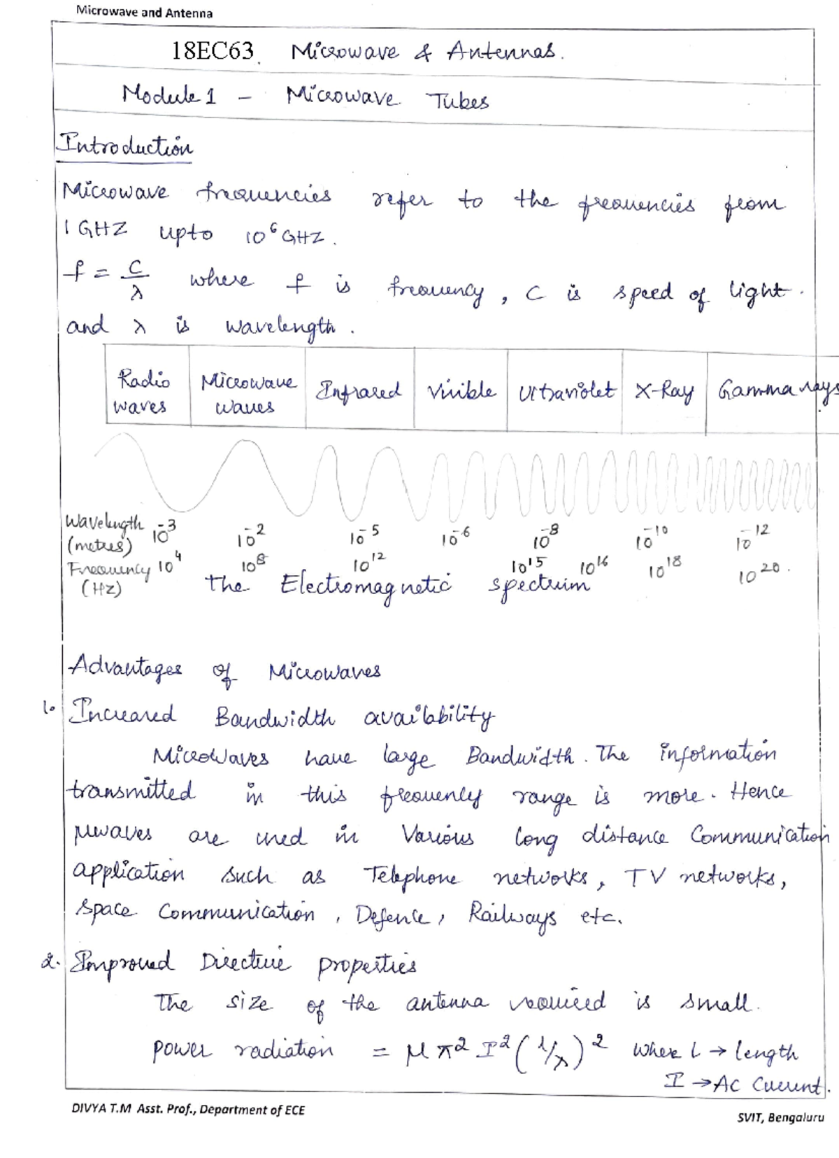 Module-1 - micro wave notes - microwave theory - Studocu