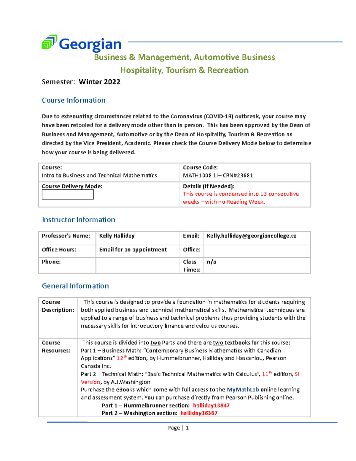 MATH1008 Independent Study Syllabus W2022 - Semester: Winter 2022 ...