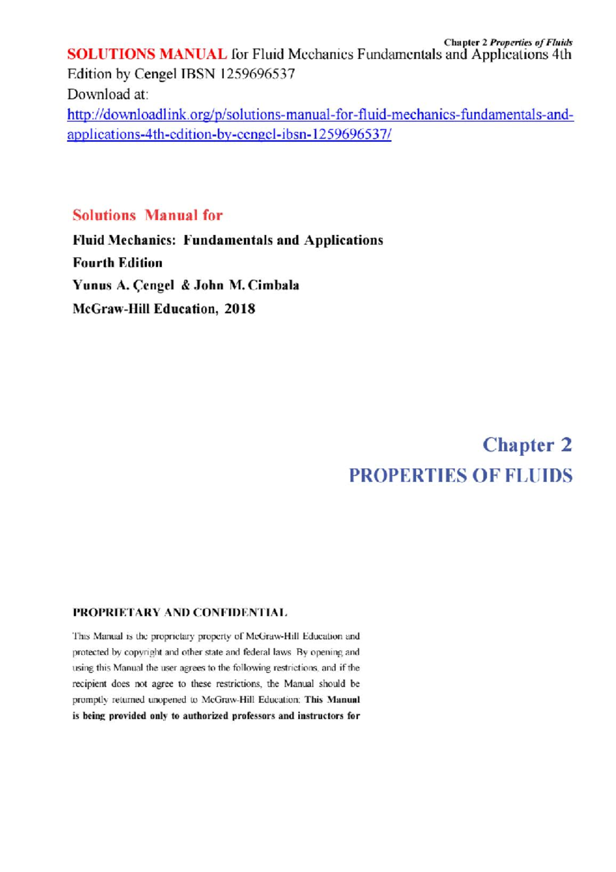 Toaz - solucionario - Chapter 2 Properties of Fluids SOLUTIONS MANUAL ...