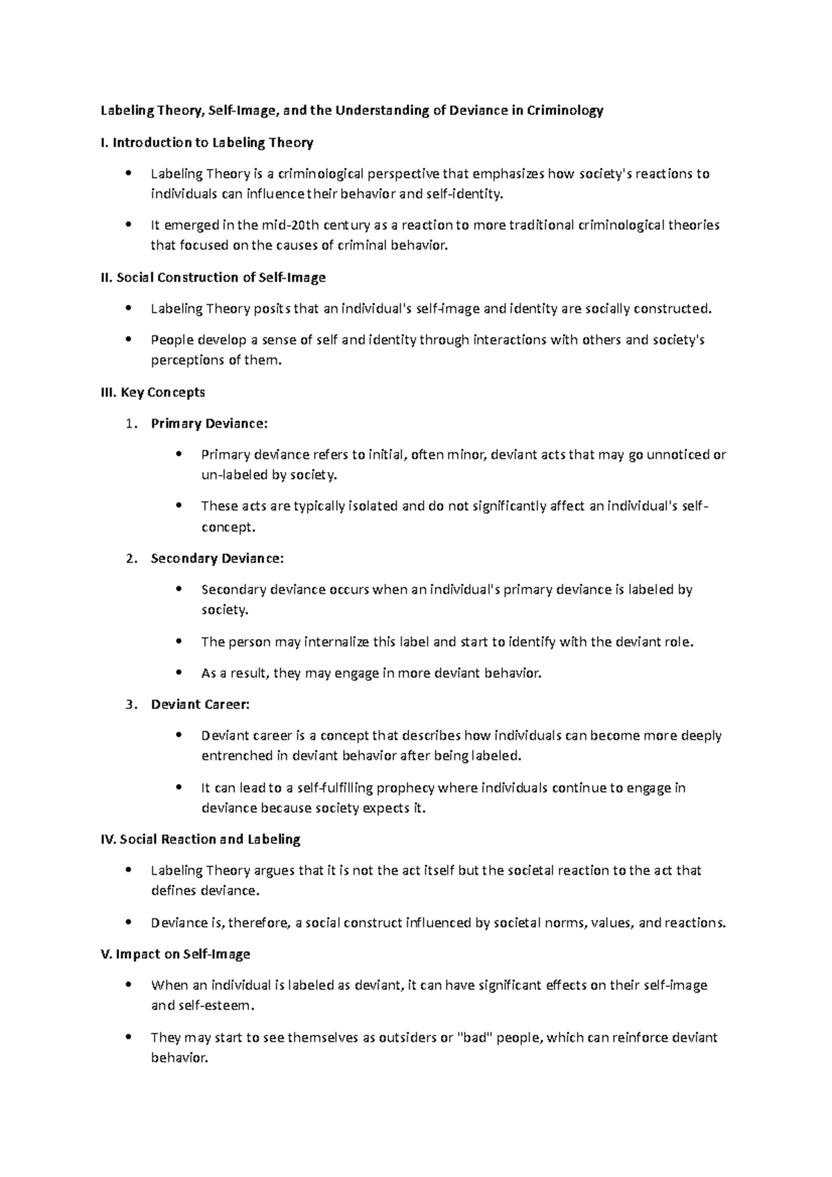 Labelling theory - Labeling Theory, Self-Image, and the Understanding ...