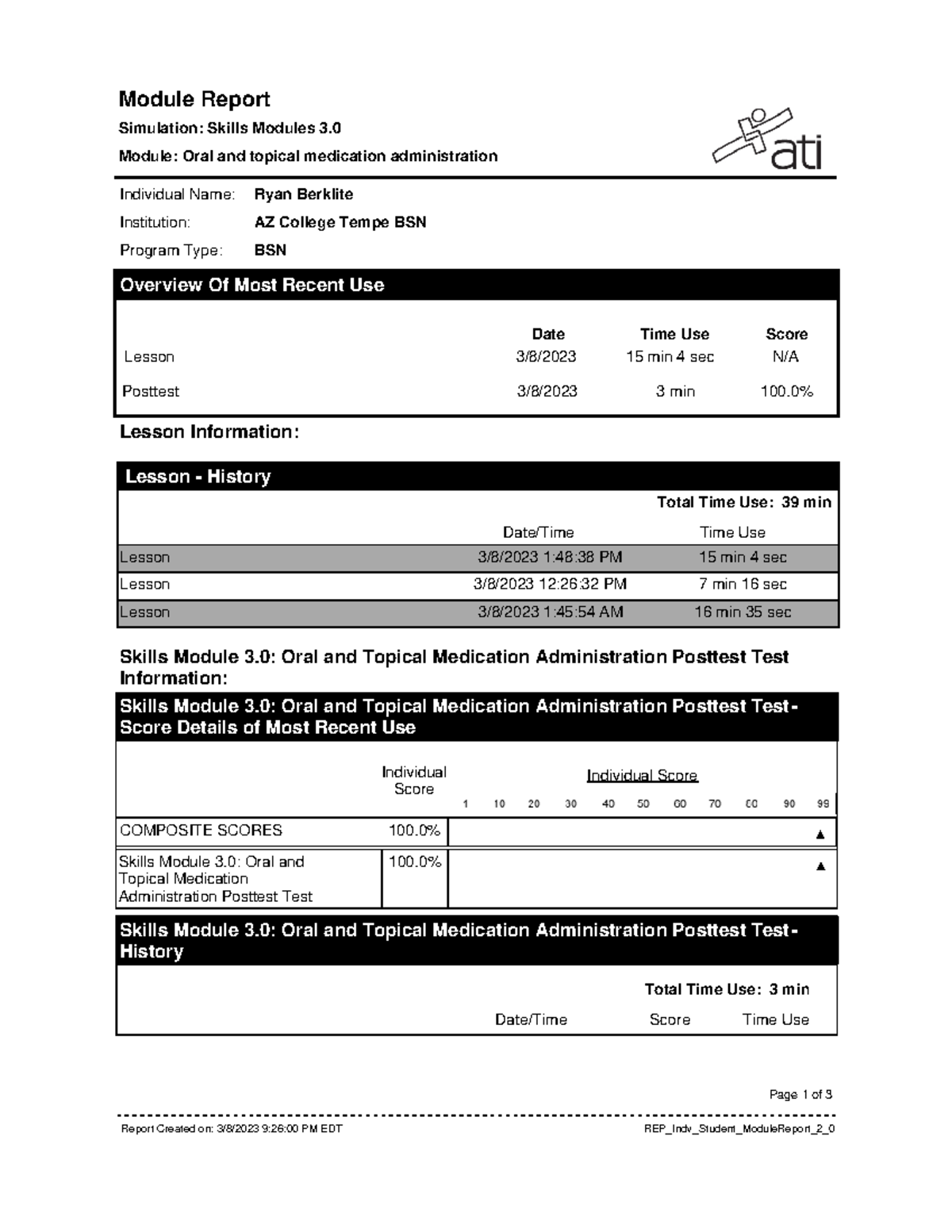Ryan Berklite Oral and topical medication administration - Module ...