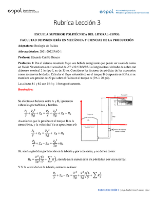 Fluidos Formulario - Revisar - Reología De Fluidos - Studocu