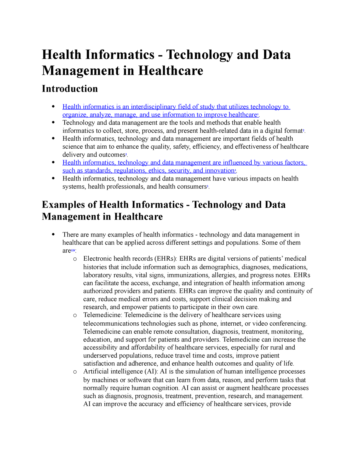 health informatics research papers