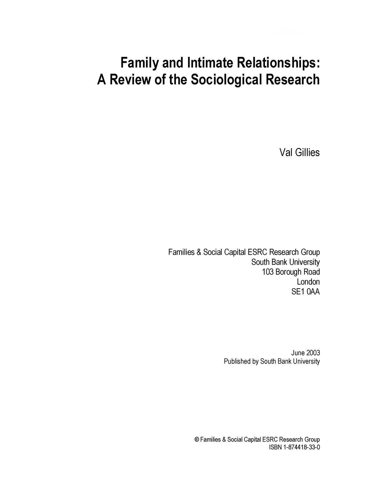 research paper topics about family relationships