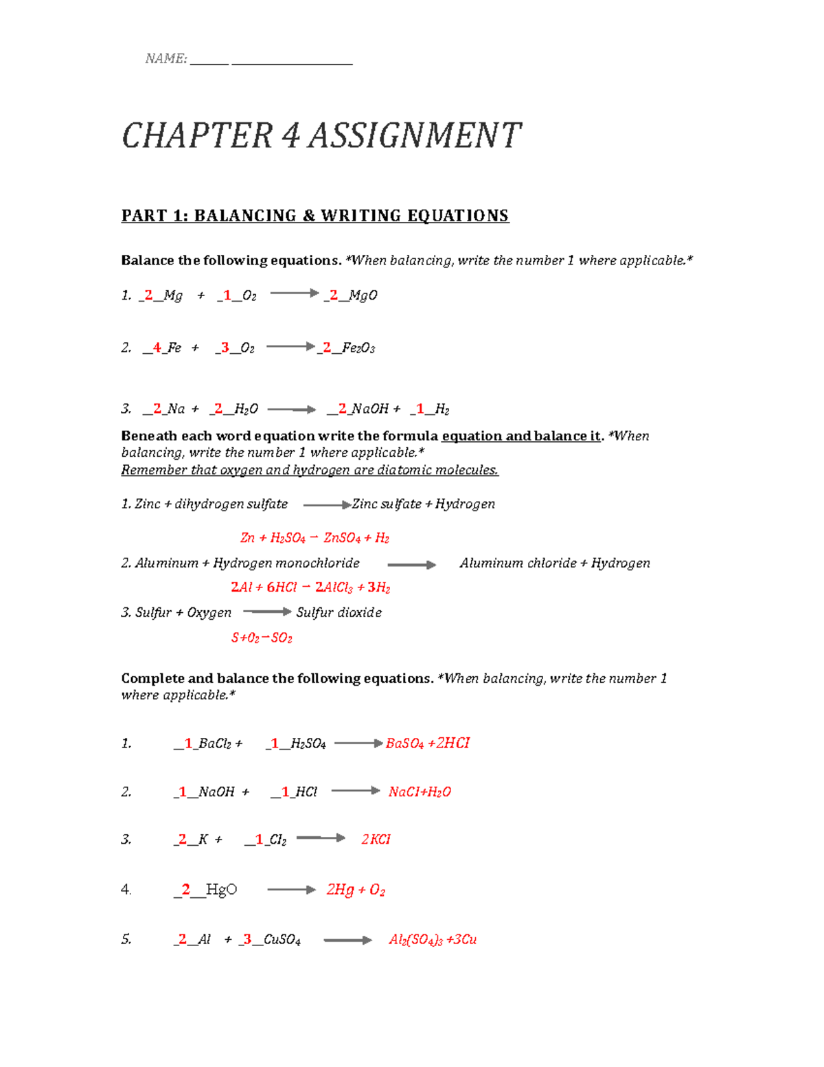151CH41 assgiaiment NAME _______ ______________________ CHAPTER 4