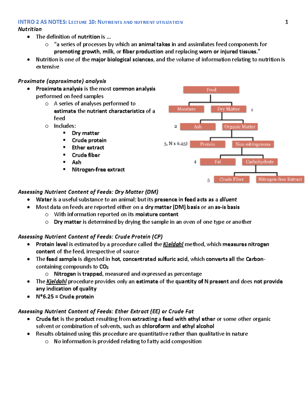 Lecture 10 Nutrients AND Nutrient Utilization Nutrition The