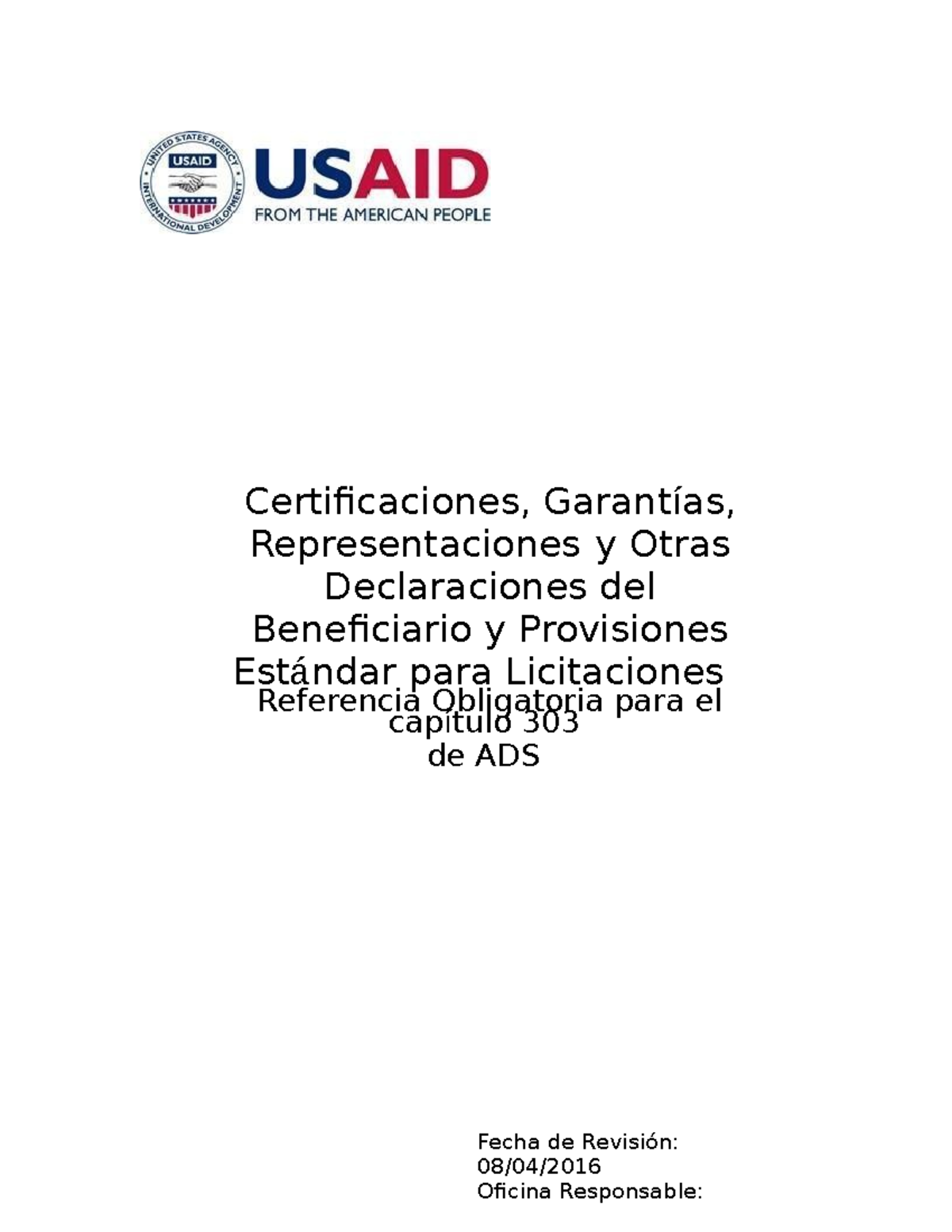 Anexo 3 acdi voca - muy bueno - Certificaciones, Garantías ...