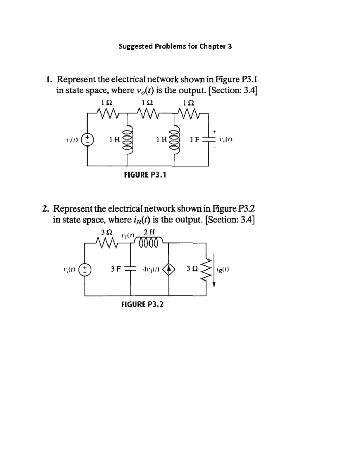 Suggested Problems-Chapter 3 - Suggested Problems for Chapter Chapter 3 ...
