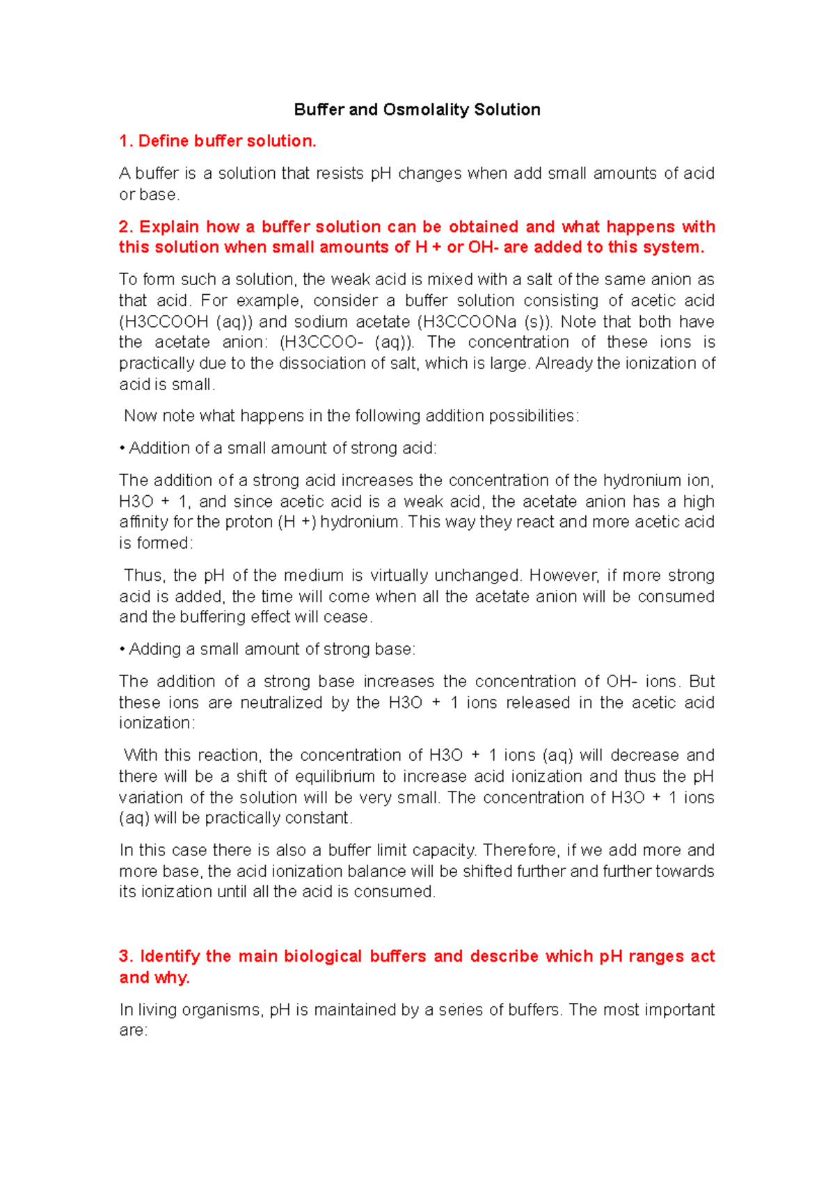 Buffer and Osmolality Solution - Buffer and Osmolality Solution Define ...