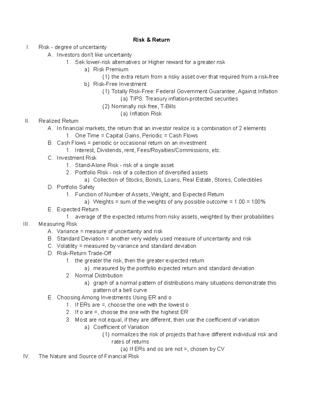 fin-3200-risk-return-risk-return-i-risk-degree-of