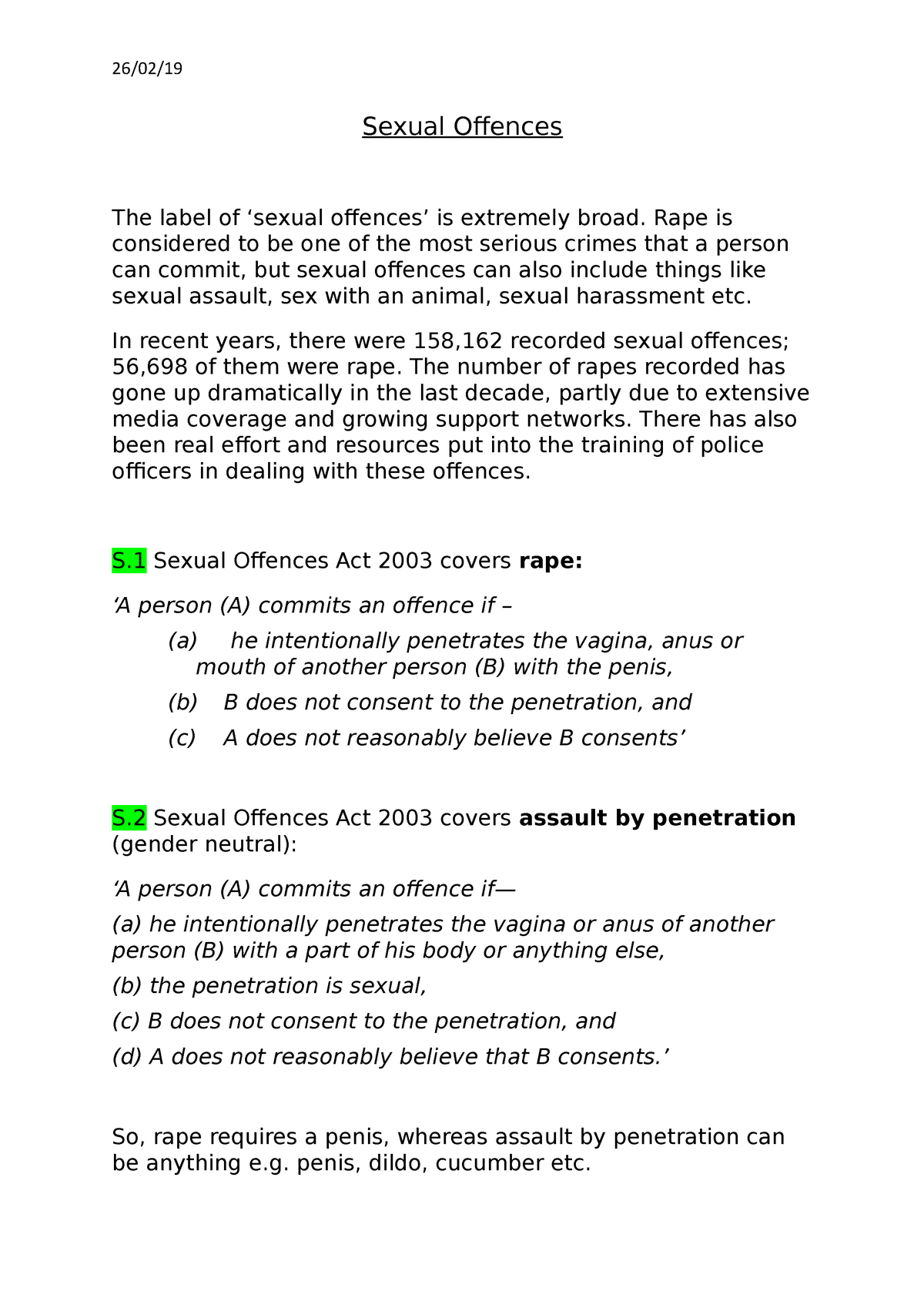 Sexual Offences Lydia Bleasedale Sexual Offences The Label Of ‘sexual Offences Is Extremely 0770