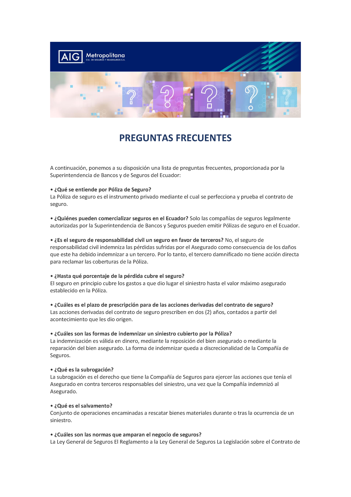 Sesrviciocliente Preguntas Frecuentes - PREGUNTAS FRECUENTES A ...