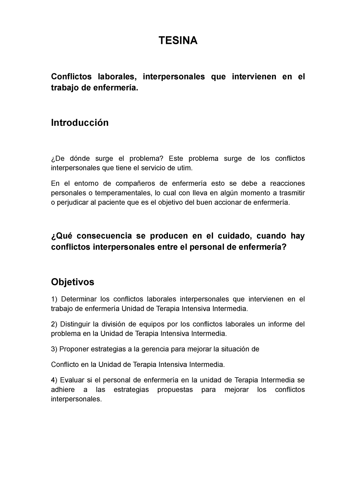 Tesis TP1 14 sep (1) - trabajo practico - TESINA Conflictos laborales ...