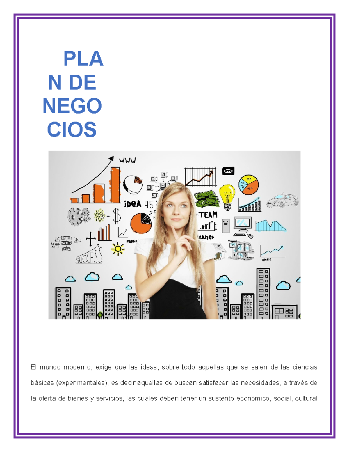 PLAN DE Negocios Pasos - Paso a paso para la creación de un plan de ...