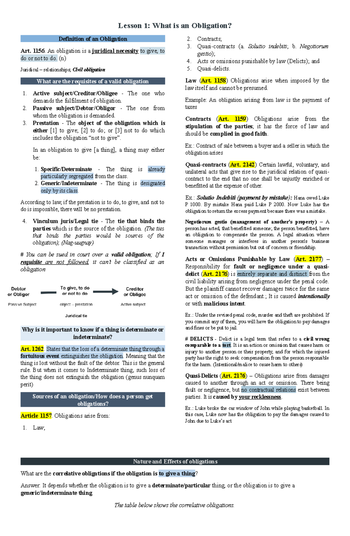 Oblicon- Summary Bachelor of Science in Accountancy - Lesson 1: What is ...