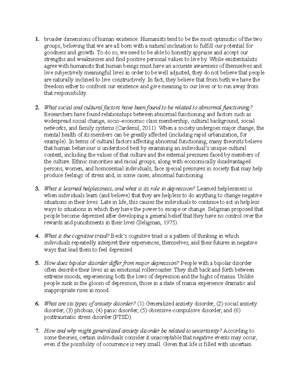 Ch17 - Lecture notes lecture 17 - 1. broader dimensions of human ...