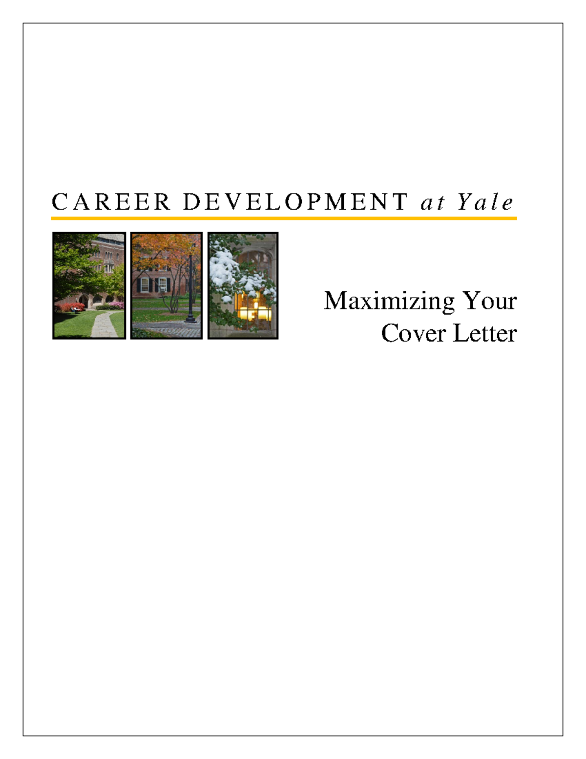 yale cover letter guide