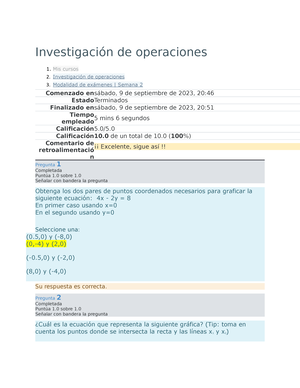 Investigación De Operaciones Modalidad De Exámenes Semana 6 ...