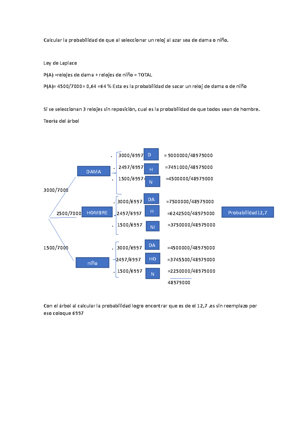 Estadistica aplicada A3 con correcciones Calcular la probabilidad de que al seleccionar un