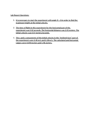 Example Lab Report - This is an example designed to illustrate the ...