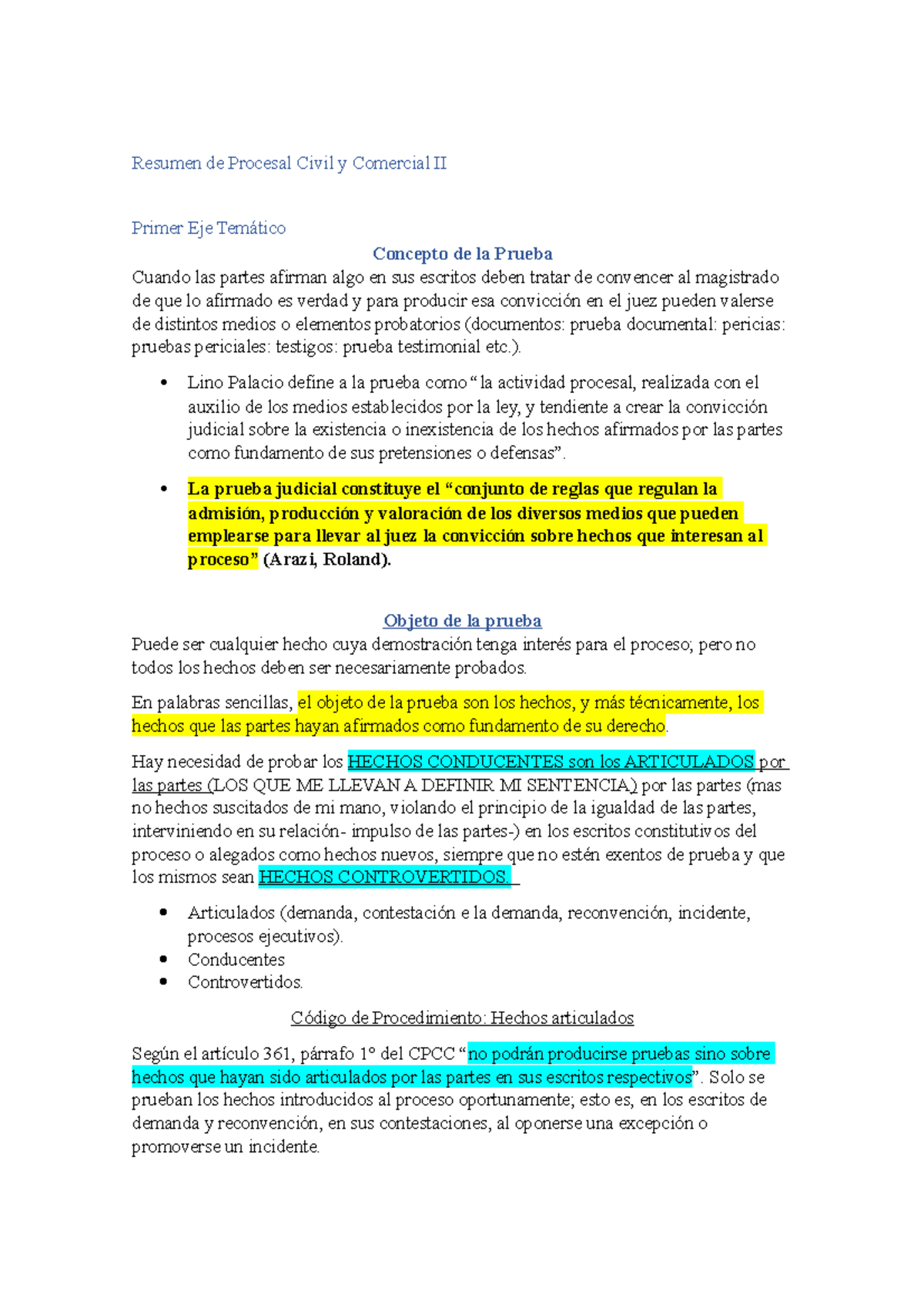 Resumen De Procesal Civil Y Comercial Ll - Resumen De Procesal Civil Y ...