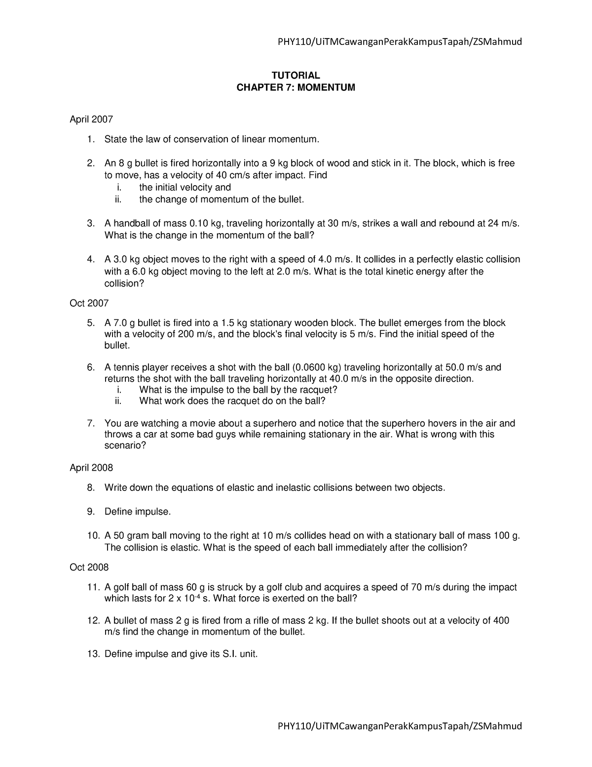 tutorial-chapter-7-tutorial-chapter-7-momentum-april-2007-state-the-law-of-conservation-of