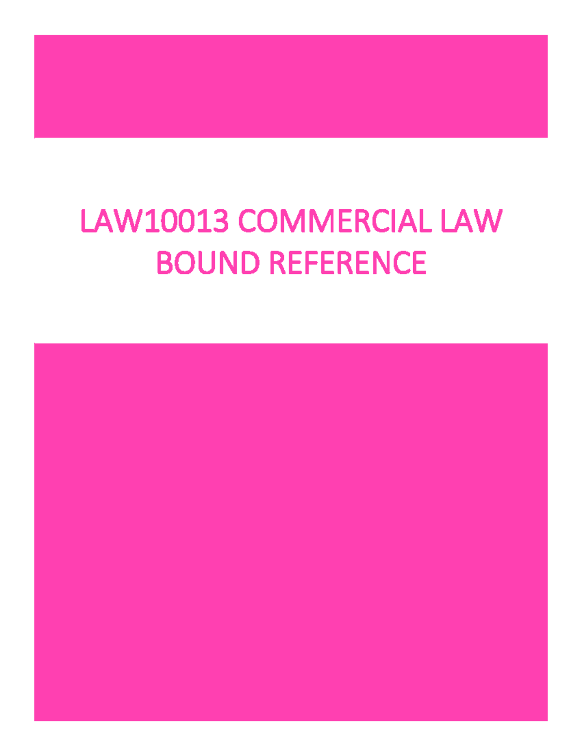 Bound Reference - Basic summary of examinable material - Warning: TT ...