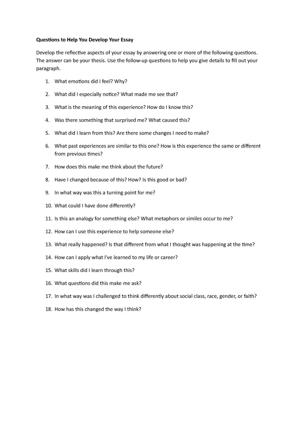 can we use questions in an essay