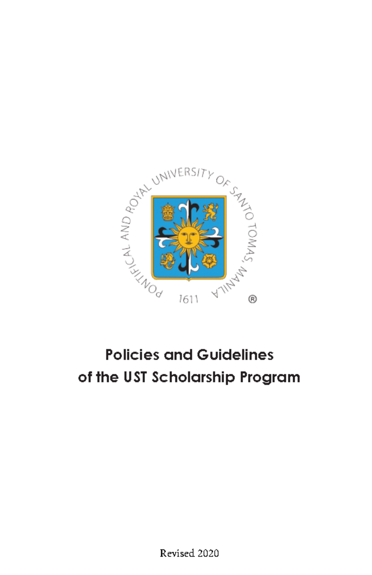 Httpswww.ust.edu lol Policies and Guidelines Revised 2020 of the