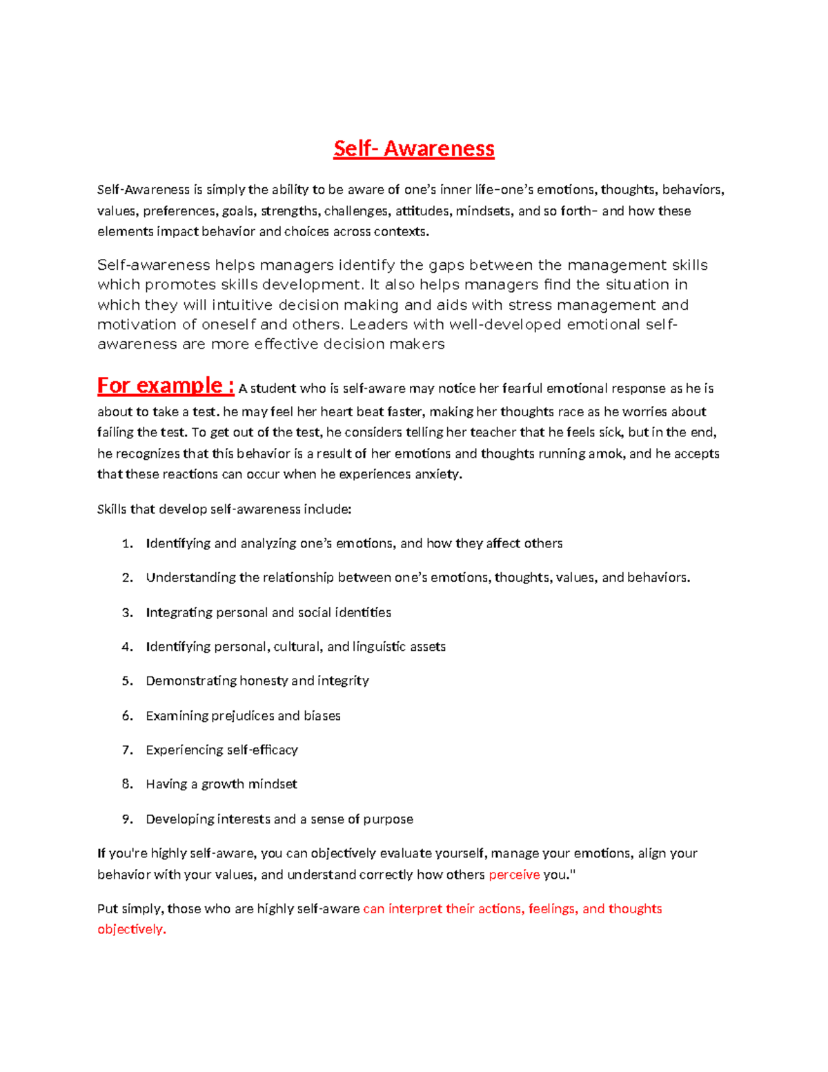 Self awareness - How to be self aware of our own insight and understand ...