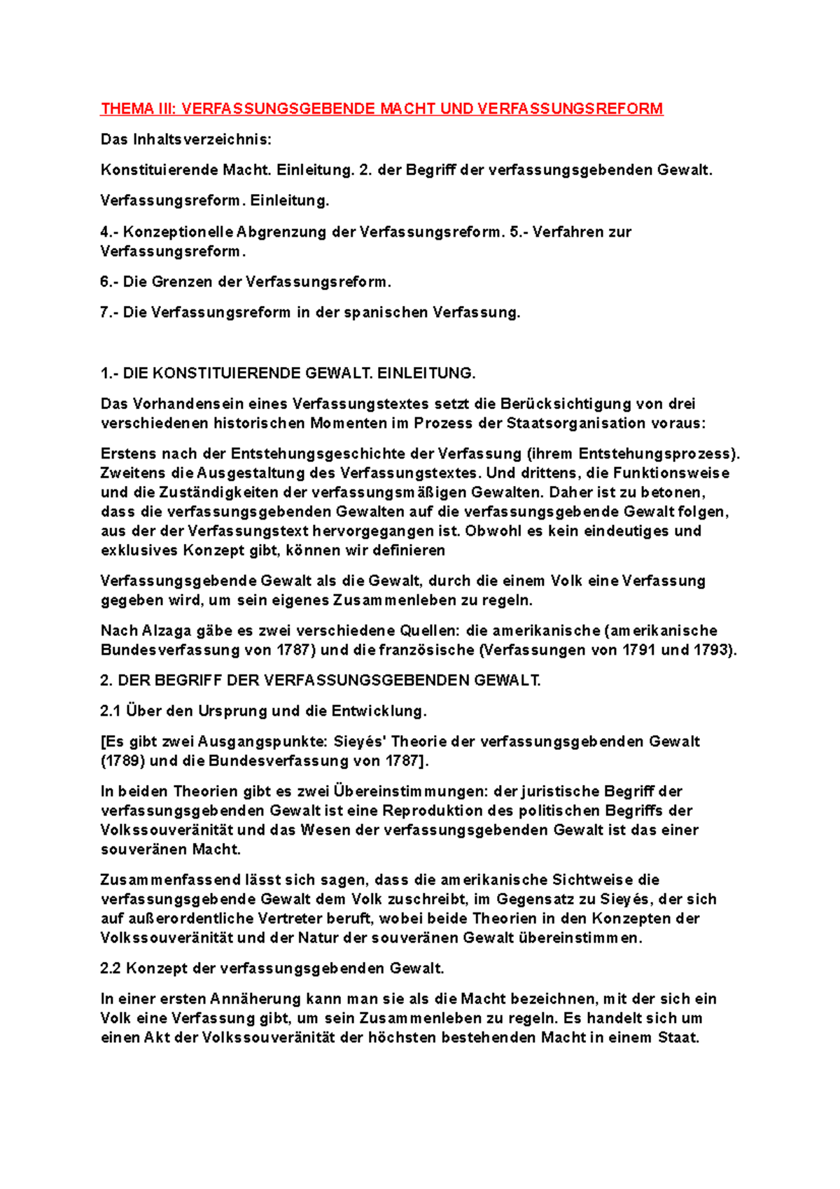 Kursunterlagen Verfassungsrecht 2 - THEMA III: VERFASSUNGSGEBENDE MACHT ...