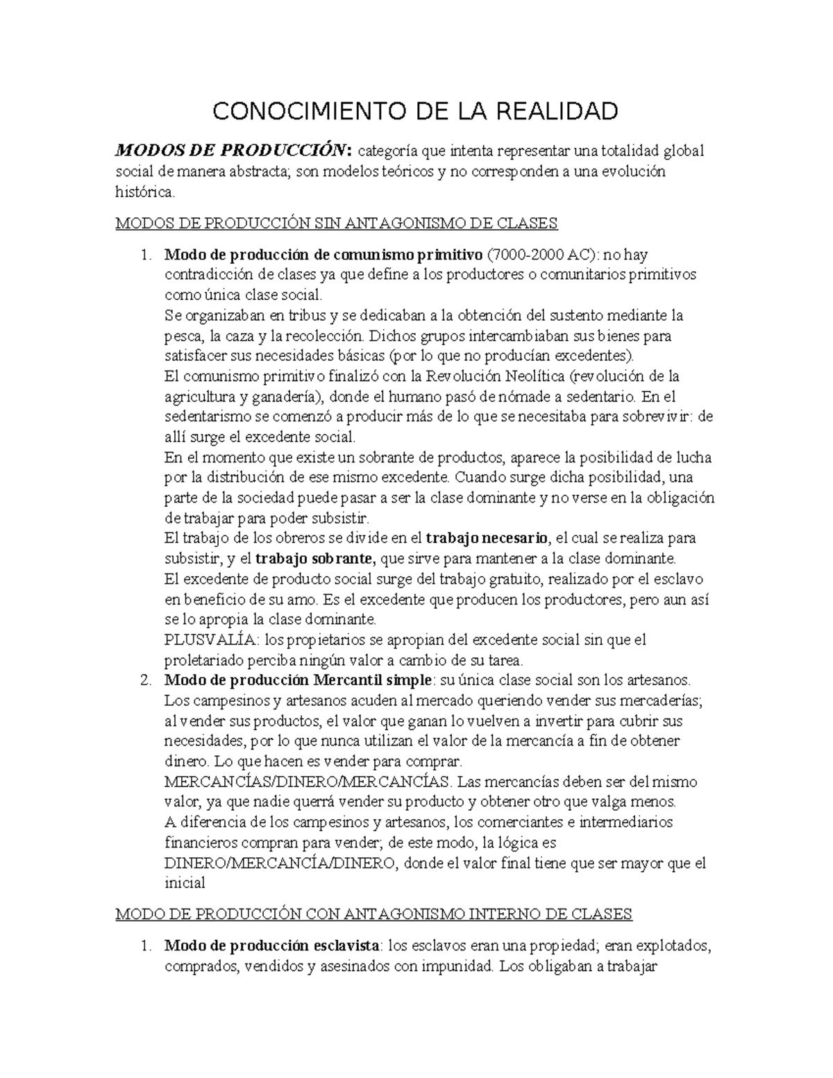 Conocimiento DE LA Realidad. resumen - CONOCIMIENTO DE LA REALIDAD ...