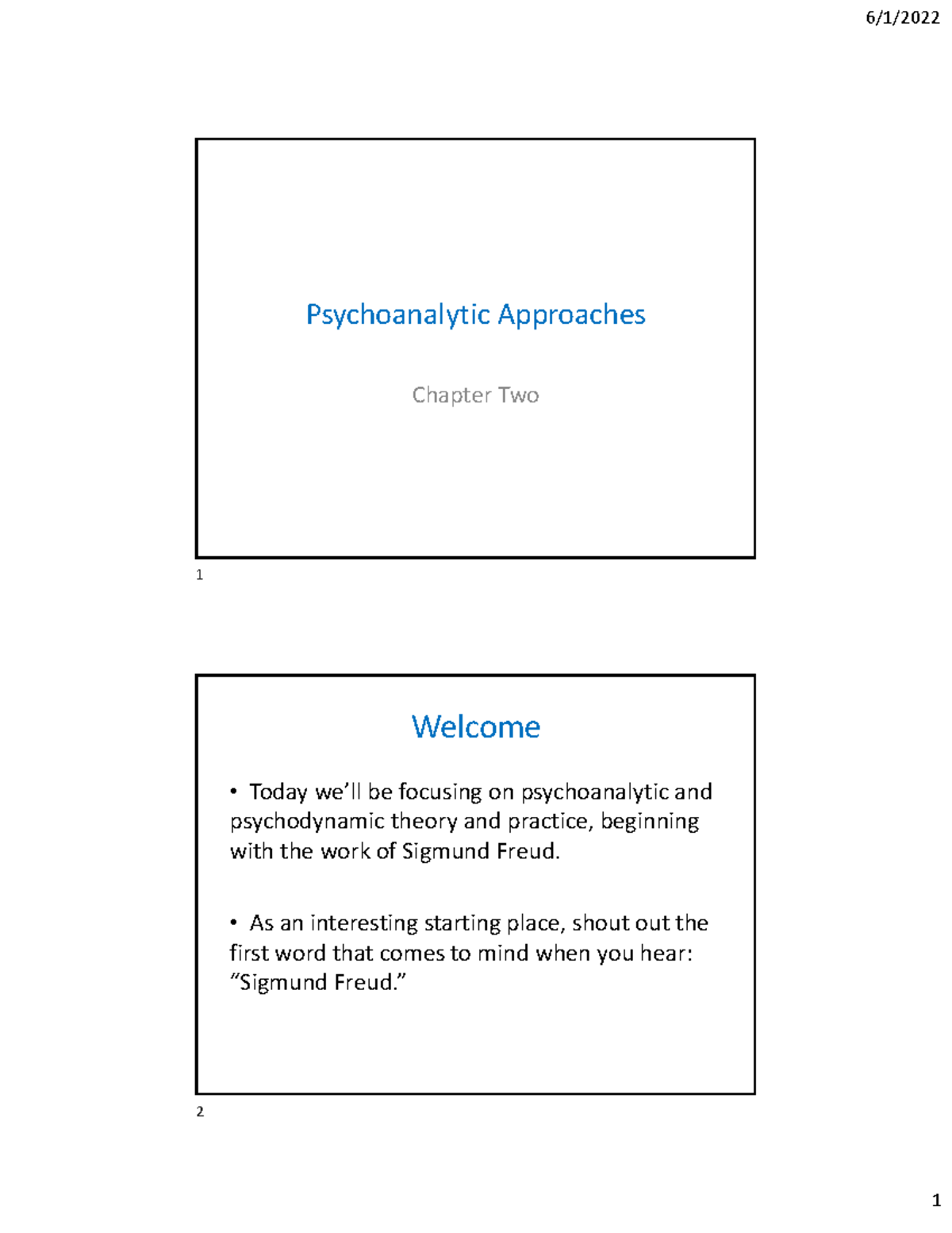 Chapter 2 - Compatibility Mode Student - Psychoanalytic Approaches ...