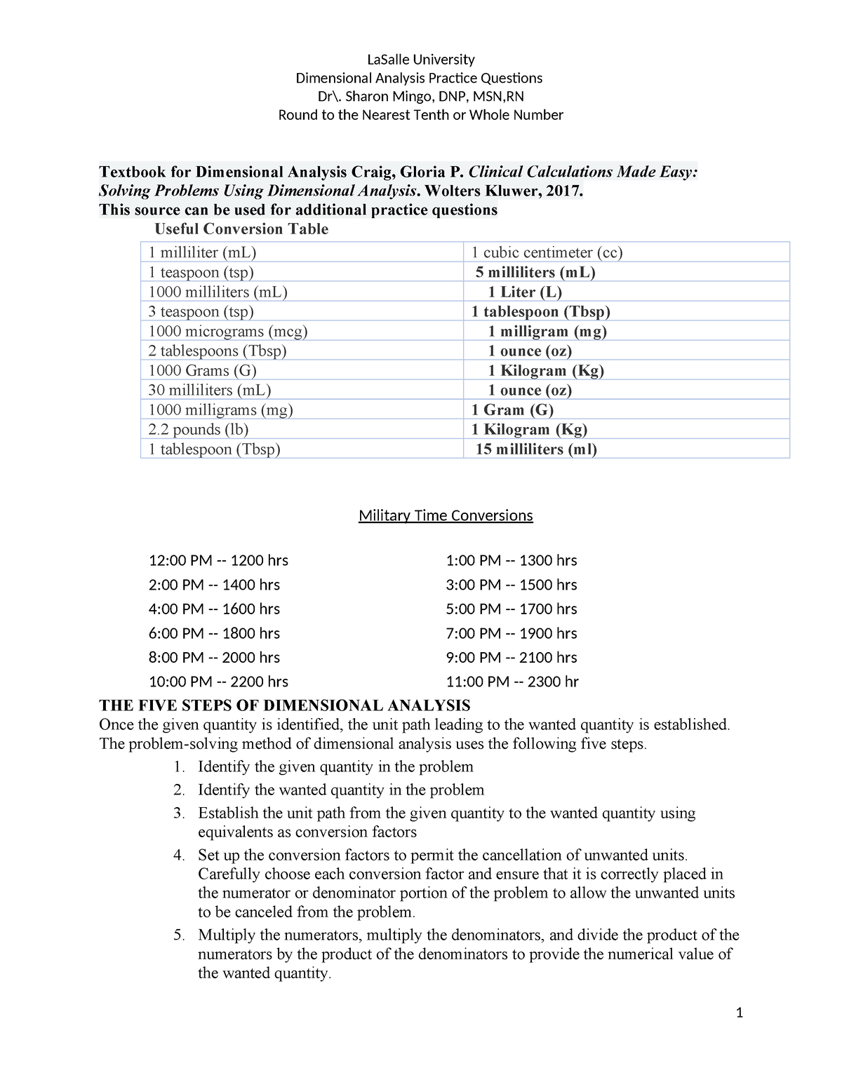 2024 DA Answer Key Cheat Sheet Dimensional Analysis Practice   Thumb 1200 1553 