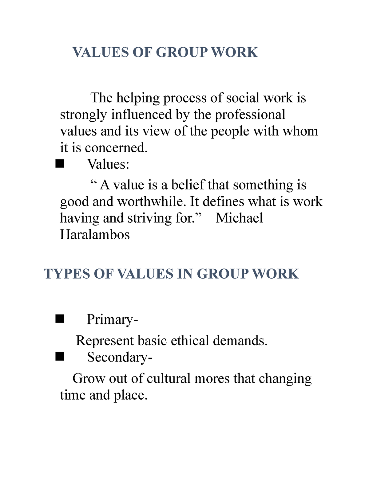 values-in-grp-wrk-values-of-group-work-the-helping-process-of-social