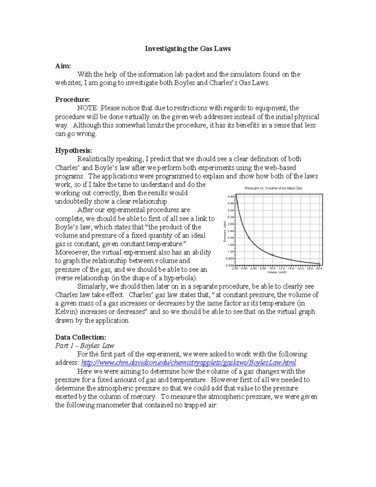 14 1 The Gas Laws Worksheet Answers