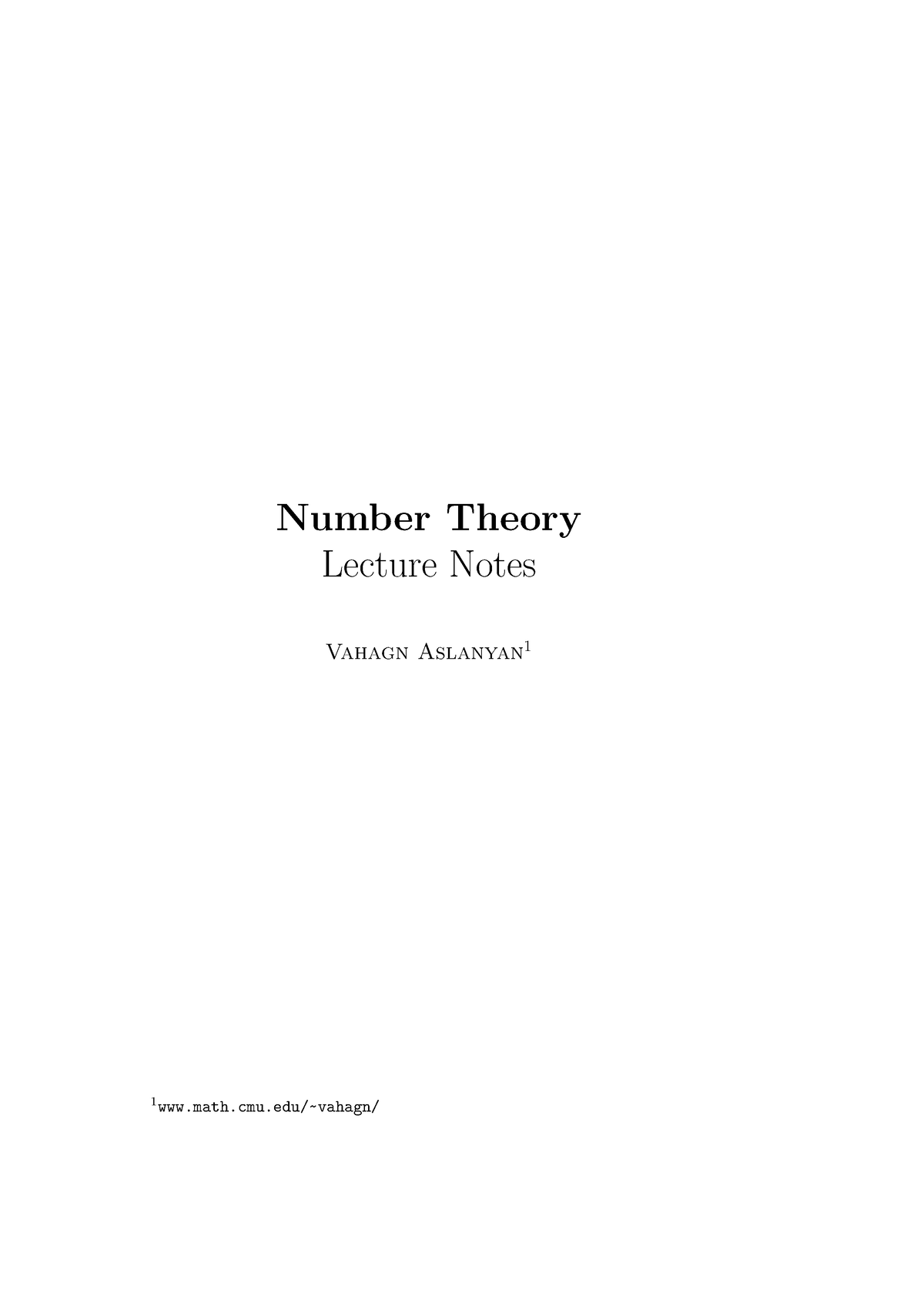 research paper on number theory