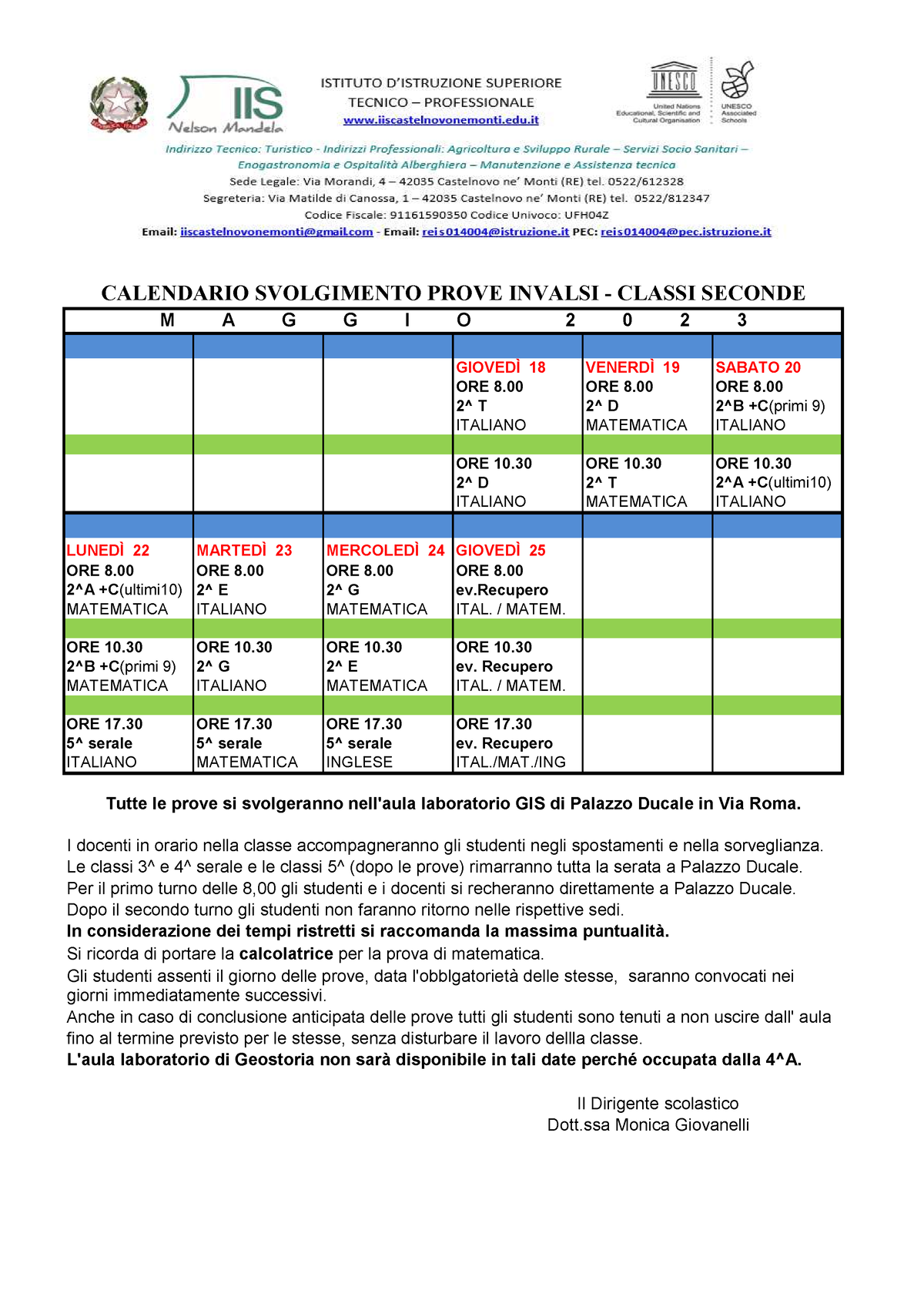 Invalsi 2^ - GIOVEDÌ 18 VENERDÌ 19 SABATO 20 ORE 8 ORE 8 ORE 8. 2^ T 2 ...