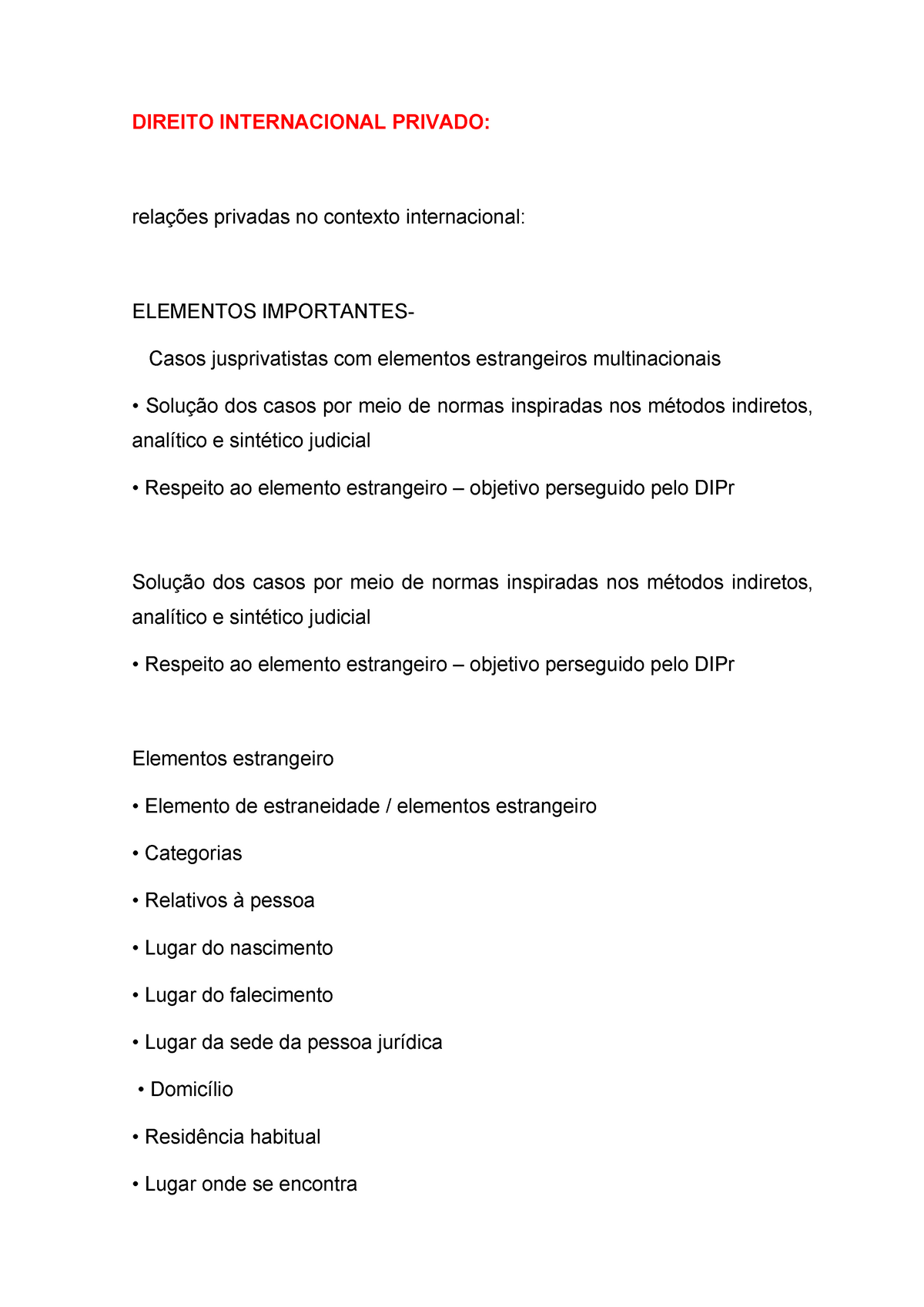 Direito Internacional Privado - DIREITO INTERNACIONAL PRIVADO: Relações ...