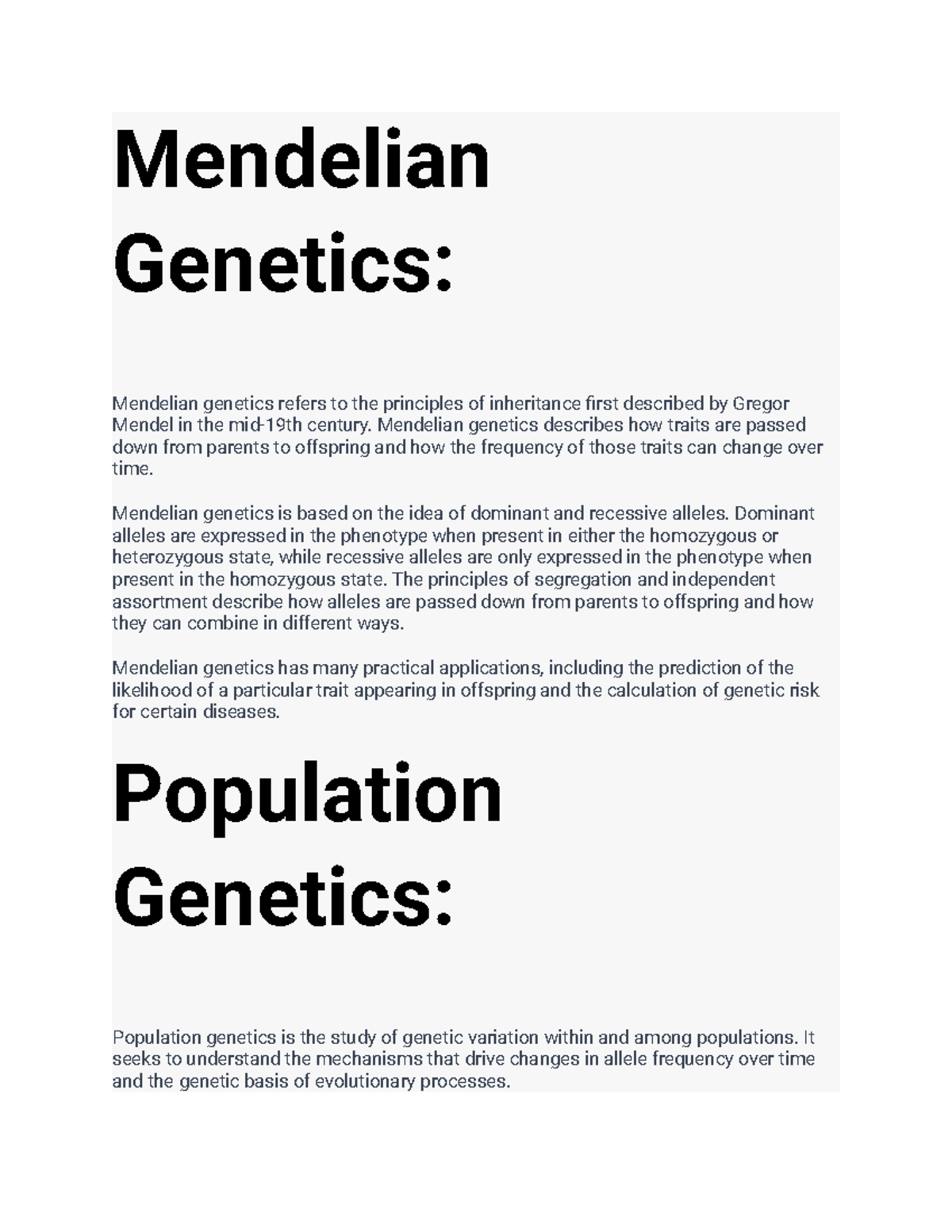 Genetics 9-10 - Units 9 And 10 - Mendelian Genetics: Mendelian Genetics ...