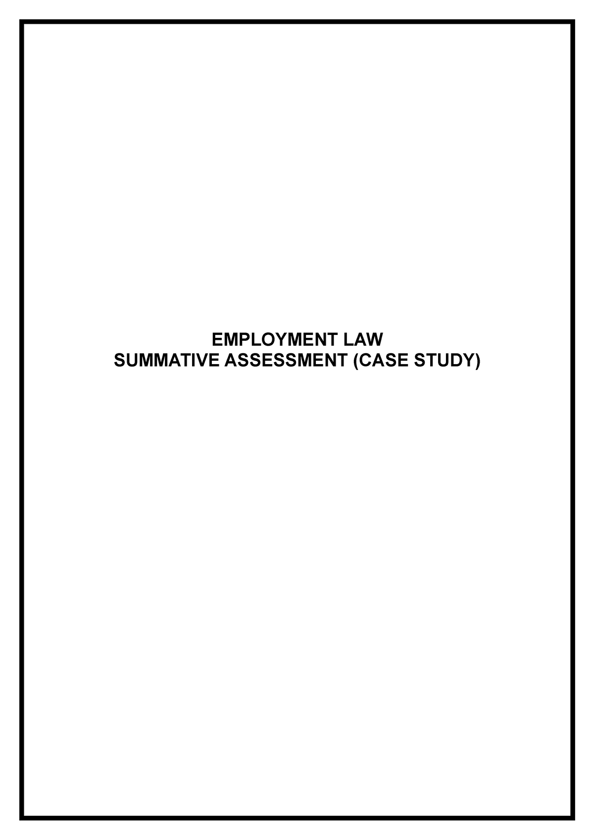 employment law case study examples