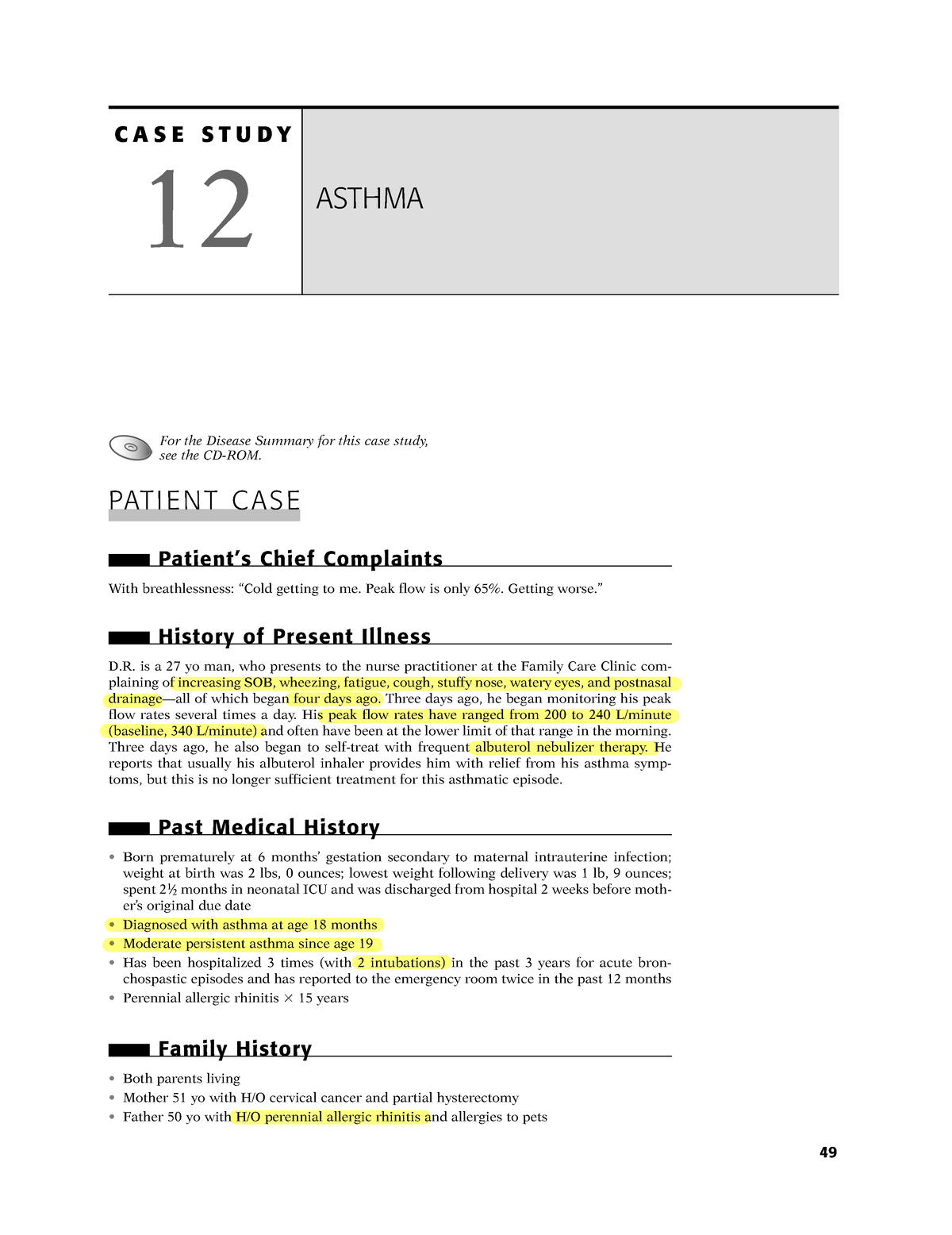 case study asthma adult