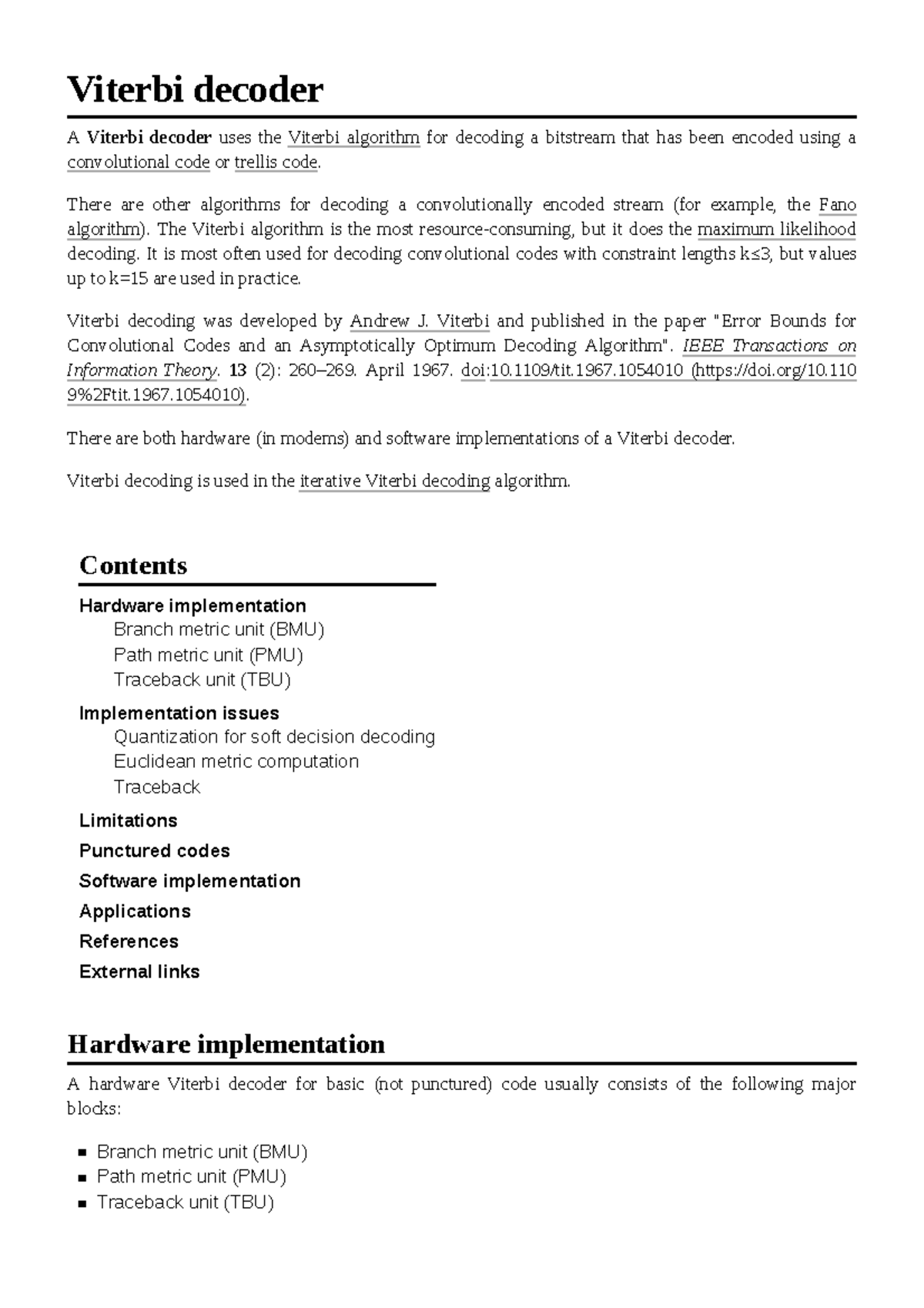 Viterbi decoder - This is for error correcting codes - Viterbi decoder ...