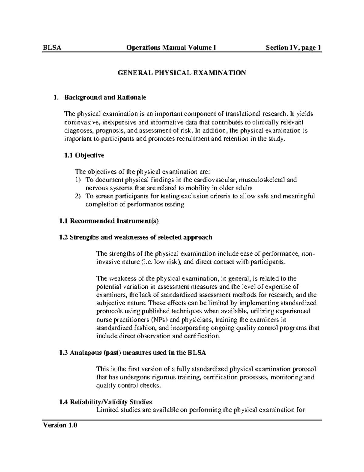 Operations Manual Physical Examples GENERAL PHYSICAL EXAMINATION