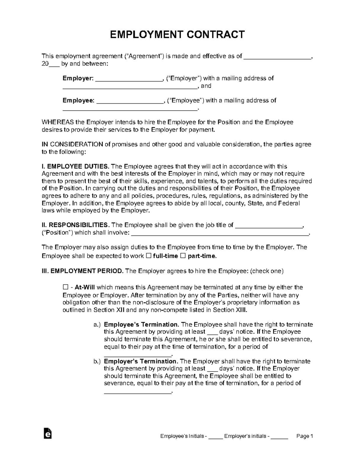 Employment-Contract-Agreement - EMPLOYMENT CONTRACT This employment ...