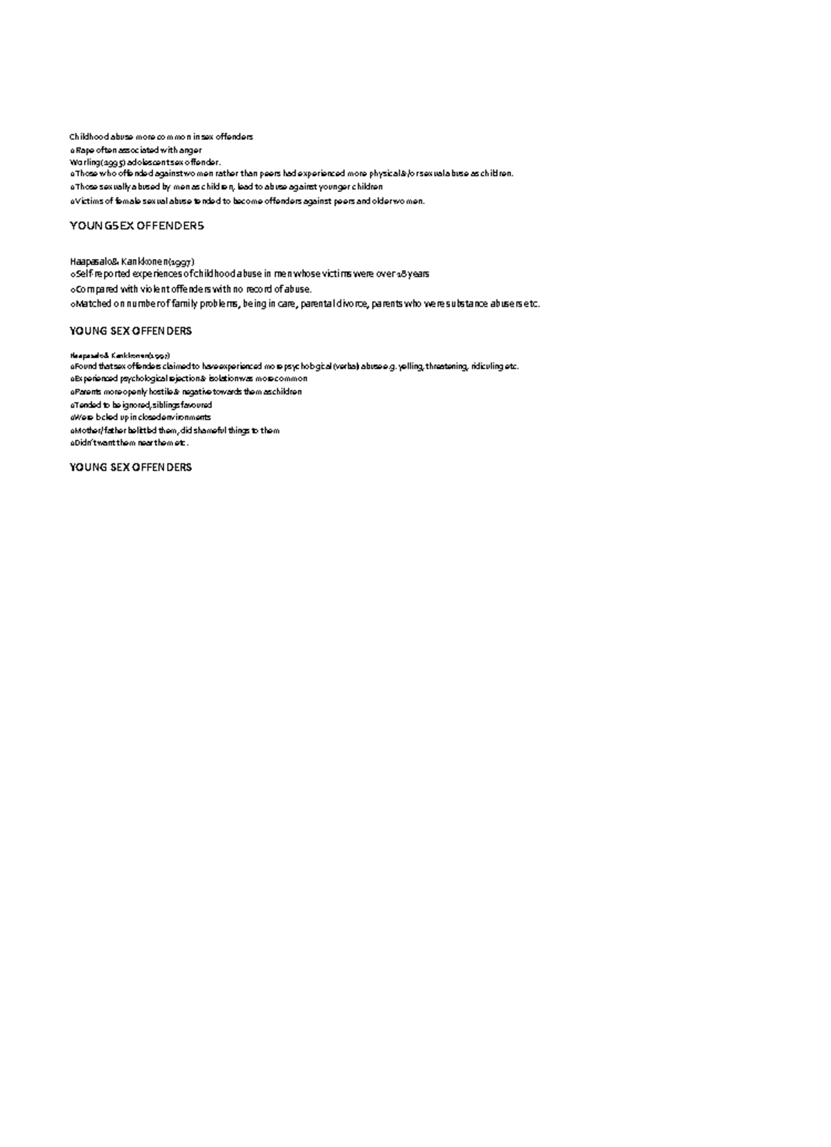 Youngsex Offenders Childhood abuse more common