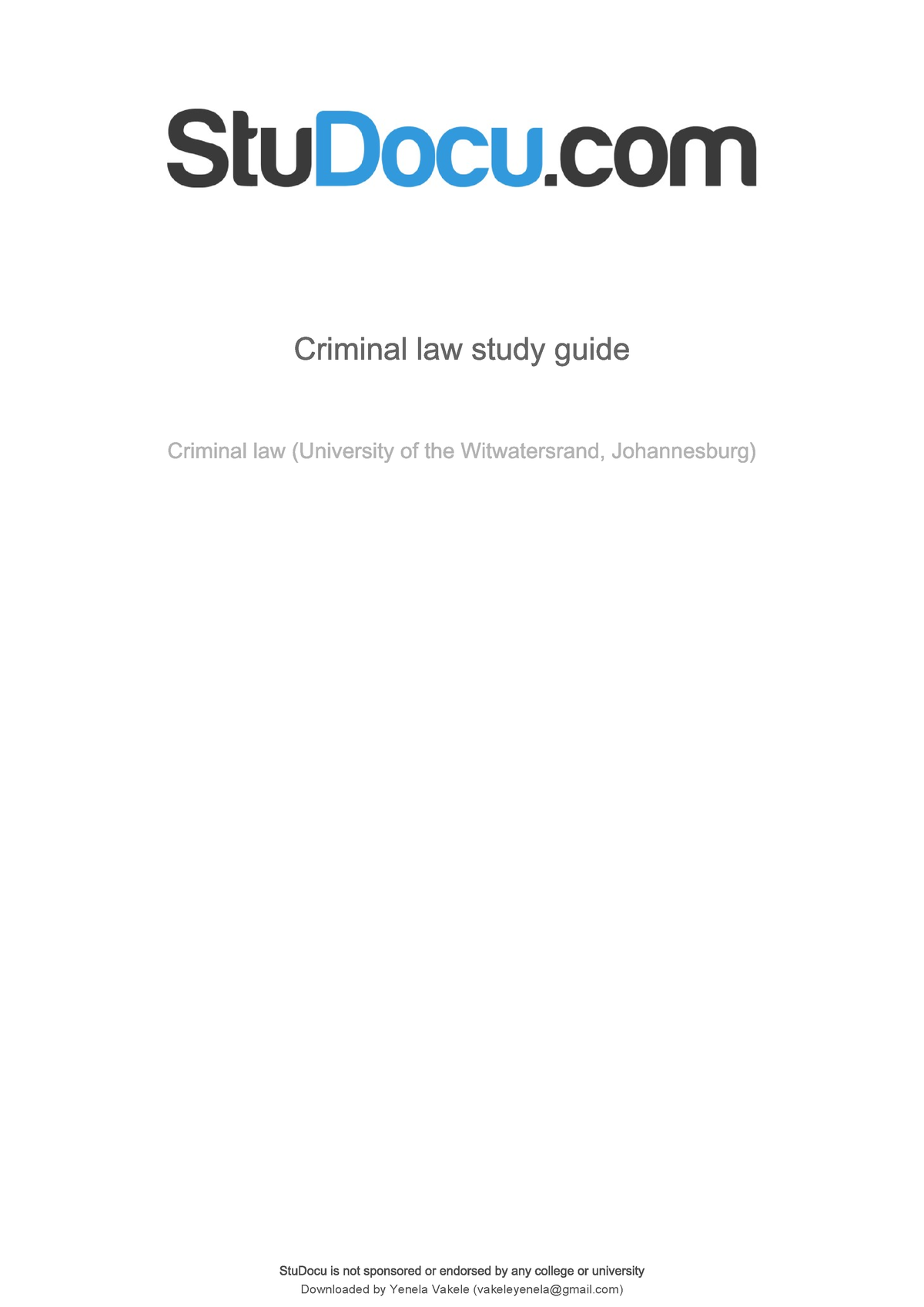 Criminal-law-study-guide - LCL 212E - Studocu