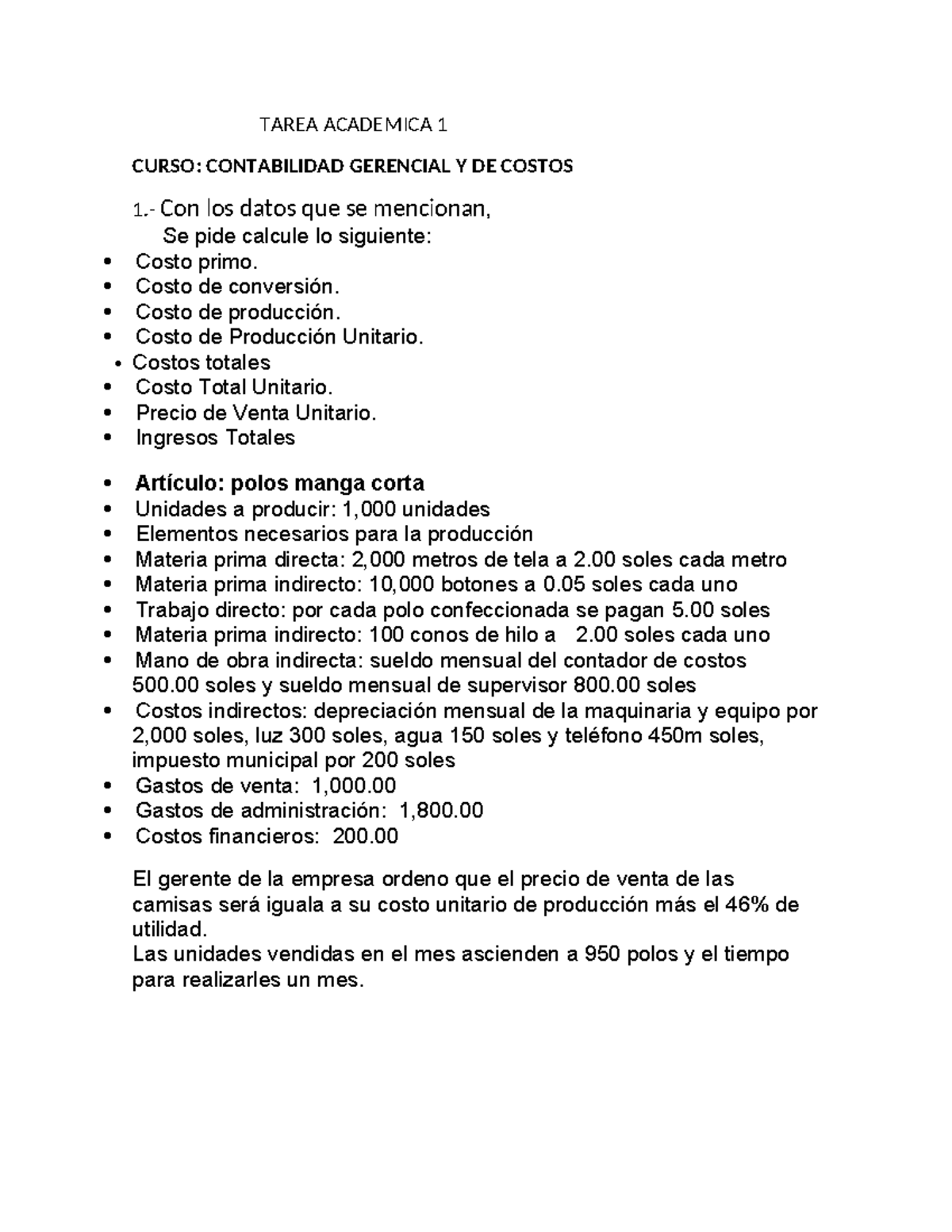 33916 contabilidad gracial y costos Tarea Academica 1 - TAREA ACADEMICA ...